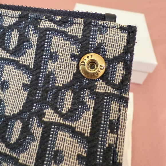 Dior Saddle Lotus Wallet in Blue Dior Oblique Jacquard Canvas Print - Picture 7 of 12
